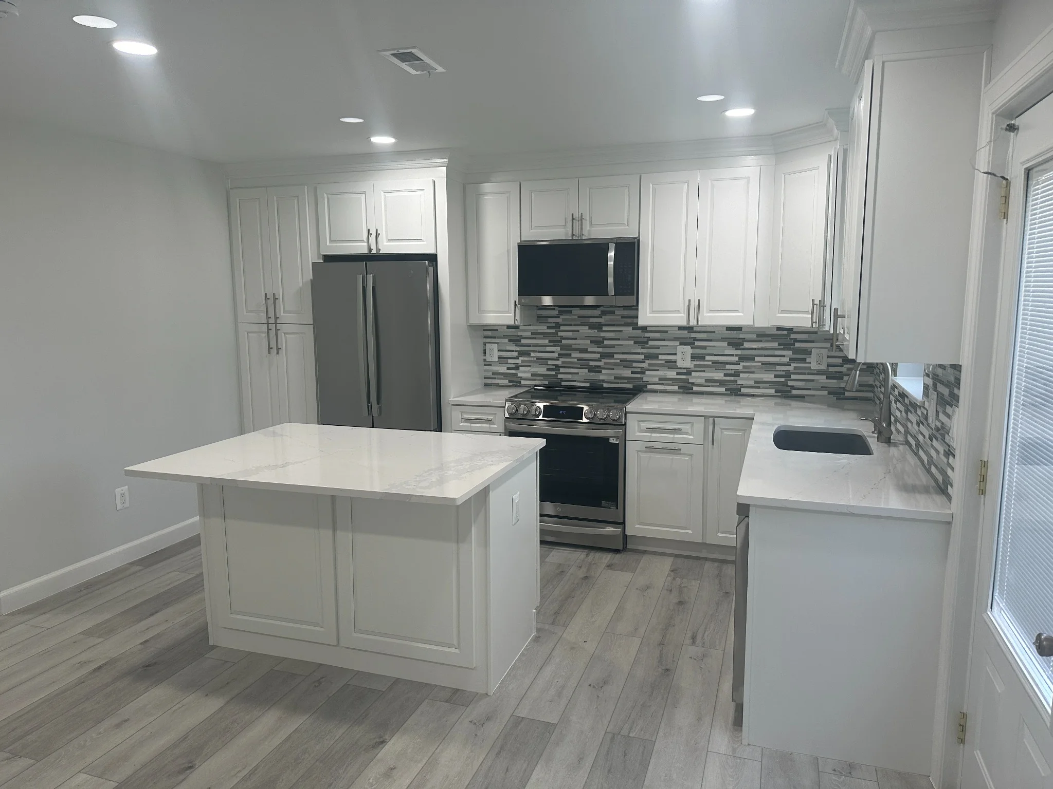 White cabinets